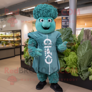 Blågrøn Caesar Salat maskot...