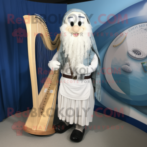 Hvid Celtic Harpe maskot...