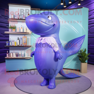 Purple Blue Whale mascotte...