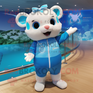 Sky Blue Hamster mascotte...