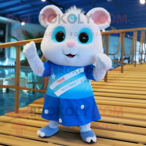 Sky Blue Hamster mascotte...