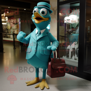 Teal Hens mascotte kostuum...