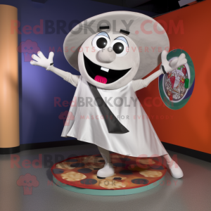Silver Pizza Slice maskot...