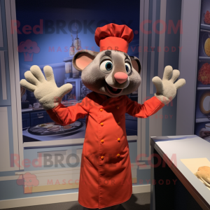 nan Ratatouille mascot costume character dressed with a Sweatshirt and Gloves