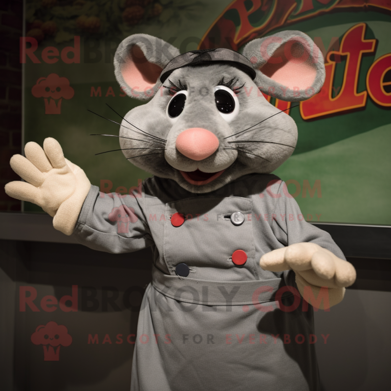 nan Ratatouille mascot costume character dressed with a Sweatshirt and Gloves