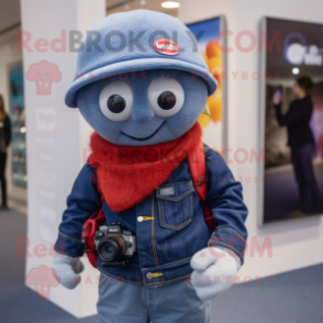 nan Camera mascot costume character dressed with a Jeans and Beanies