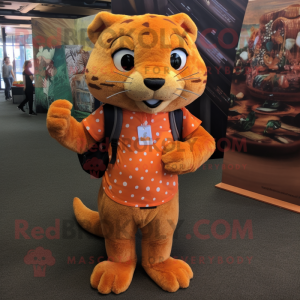 Oranje Jaguarundi mascotte...