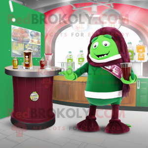 Maroon Green Beer mascotte...