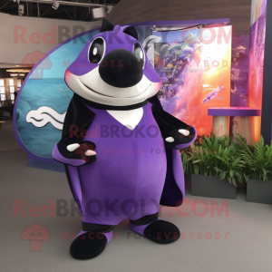 Purple Killer Whale maskot...