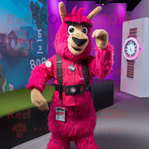 Magenta Llama mascotte...