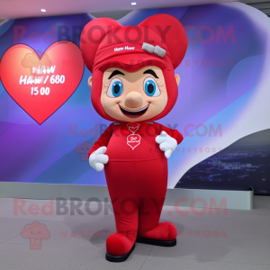  Heart maskot kostym...