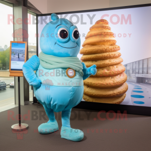 Sky Blue Croissant mascotte...