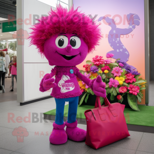 Magenta Bouquet Of Flowers...