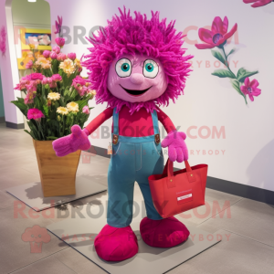 Magenta boeket bloemen...