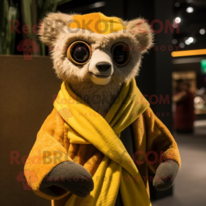 Goldene Lemur Maskottchen...