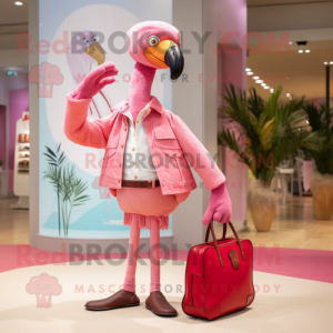 Roze flamingo mascotte...