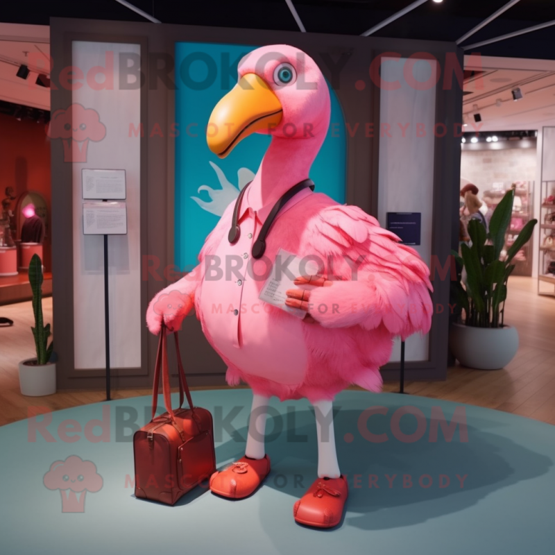 Pink Flamingo Mascot Costume