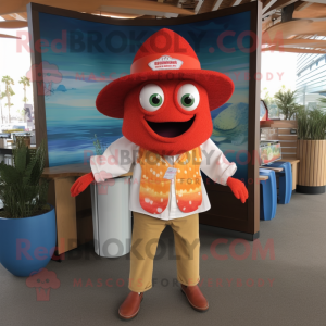 Red Fish Tacos maskot drakt...