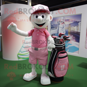 Pink Golf Bag maskot...