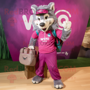 Magenta Say Wolf mascotte...