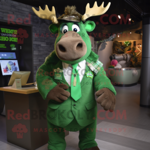 Green Moose mascotte...