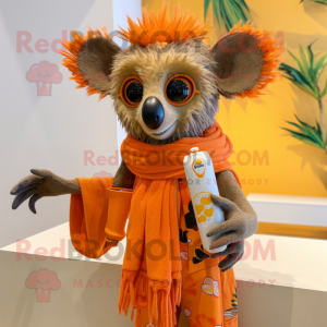 Oranje Aye-Aye mascotte...