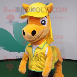 Mascot caballo amarillo. Disfraz de caballo en Caballo de mascotas Cambio  de color Sin cambio Tamaño L (180-190 cm) Croquis antes de fabricar (2D) No  ¿Con la ropa? (si está presente en