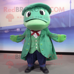 Green Whale maskot kostume...