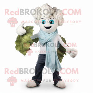 Vit blomkål maskot kostym...