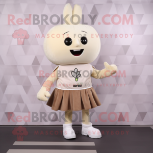 Beige Beet maskot kostume...
