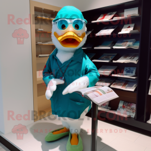 Personagem de mascote Teal...