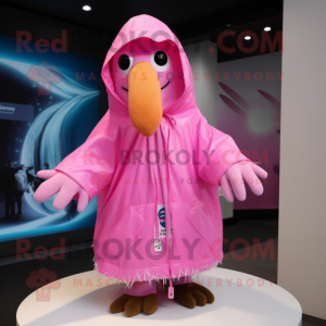 Pink Kiwi maskot kostume...