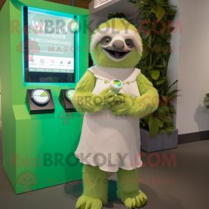 Green Sloth maskot kostume...