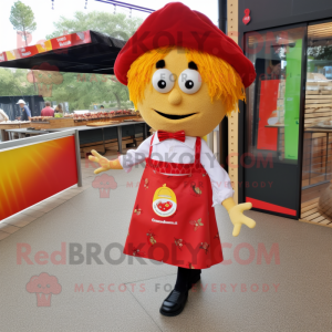 nan Paella mascot costume character dressed with a Shorts and Tie pins
