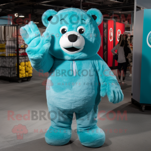 Postava maskota Cyan Bear...