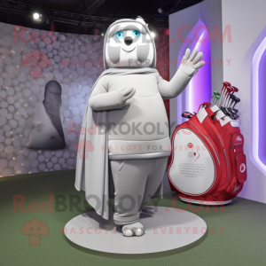 Silver Golf Bag maskot...