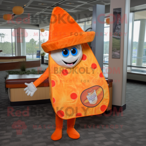 Orange Pizza Slice mascotte...