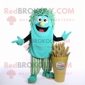 Cyan Pesto Pasta maskot...