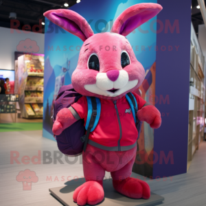 Magenta Wild Rabbit maskot...