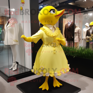 Yellow Dove maskot drakt...