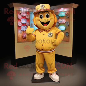 Gold Candy Box maskot drakt...