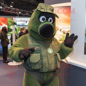 Green Navy Seal mascotte...