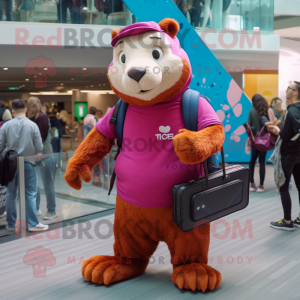 Magenta Marmot maskot...