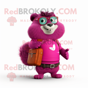 Magenta Marmot maskot...