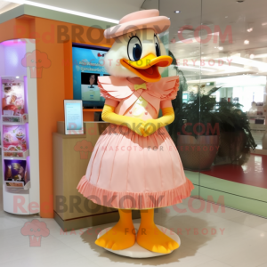 Peach Geese maskot drakt...