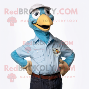 Sky Blue Dodo Bird mascotte...