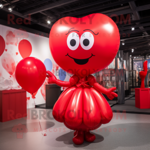 Røde hjerteformede balloner...