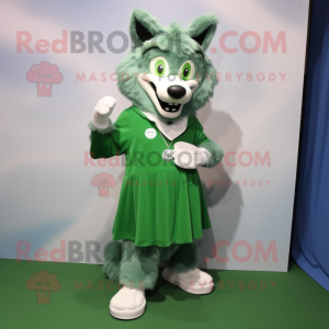 Green Say Wolf mascotte...