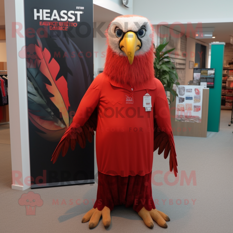 Black Haast'S Eagle mascot costume character dressed with a