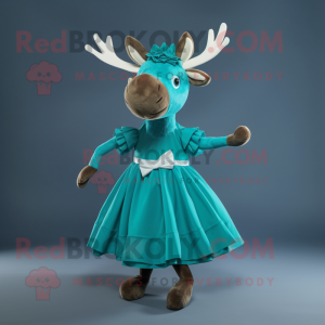 Cyan Irish Elk maskot...